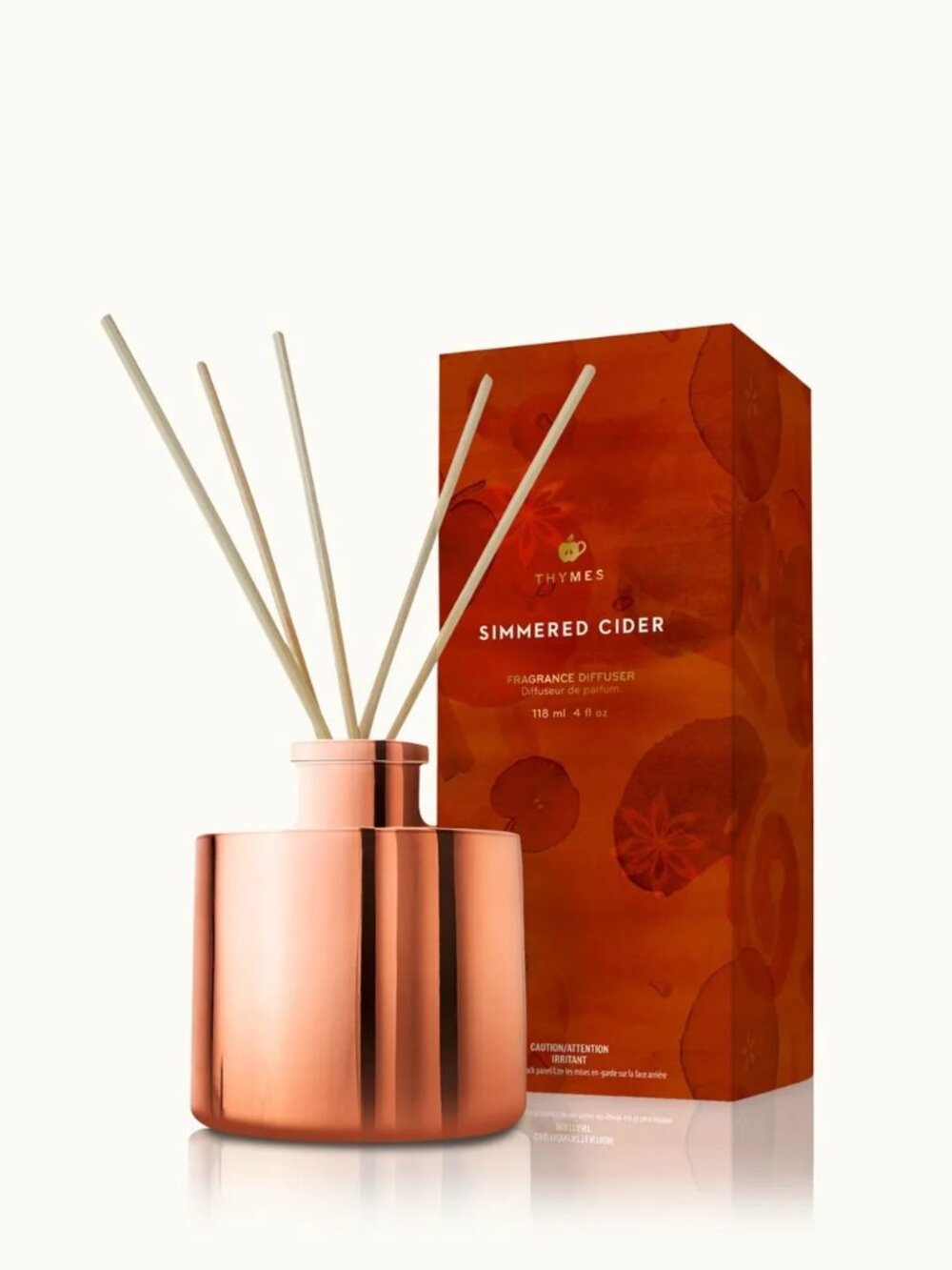 Thymes Simmered Cider Fragrance Diffuser Autumn Fall Thanksgiving Gift 4oz NEW